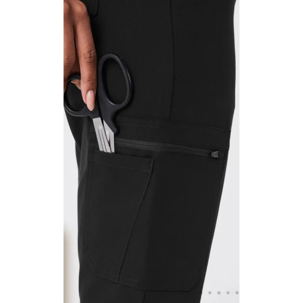 Figs High waisted Yola Skinny Scrub Pants Small Black - Picture 3 of 7